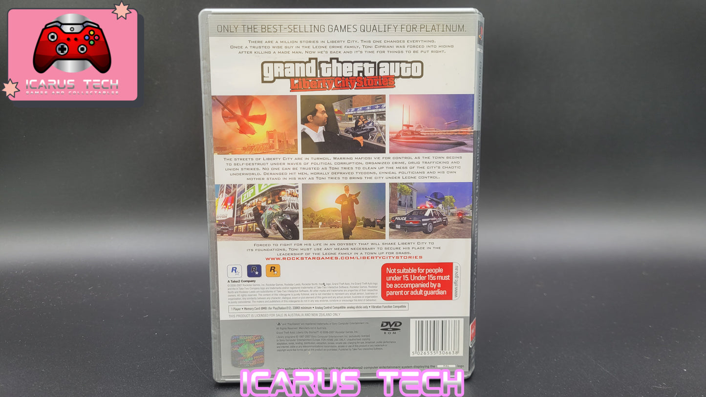 Grand Theft Auto Liberty City Stories [Platinum] | PS2 | PAL | CIB