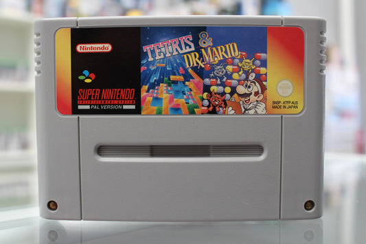 Tetris & Dr Mario | Super Nintendo | PAL | Cart Only