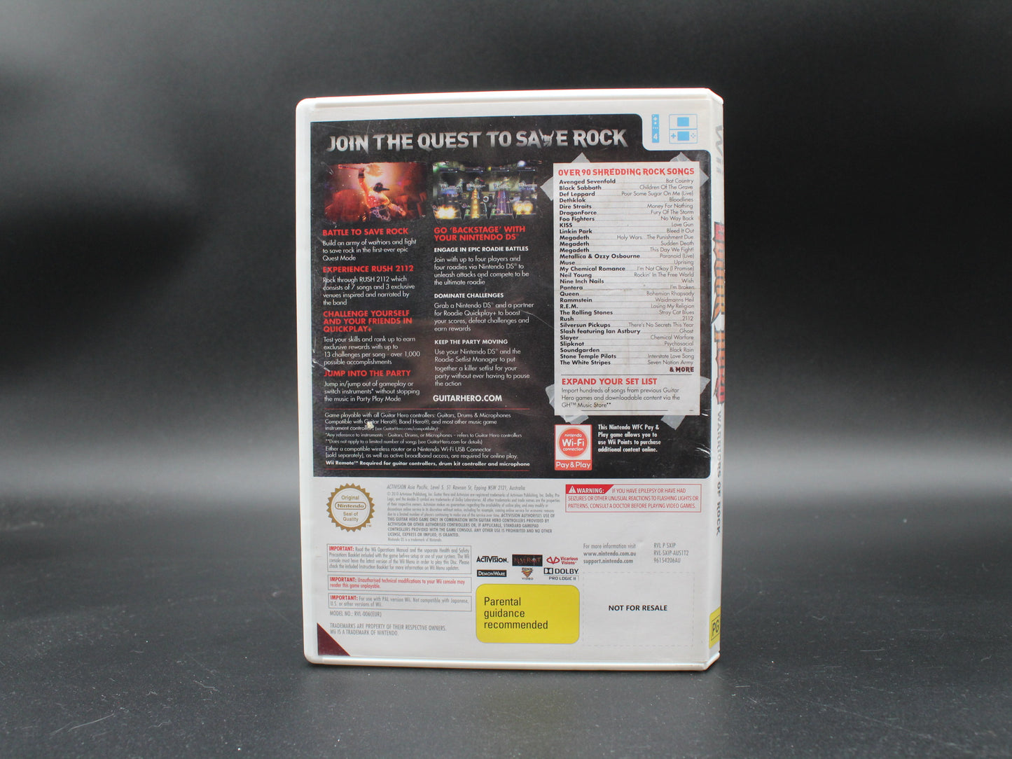 Guitar Hero Warriors Of Rock | Wii | PAL | Complete with Manual