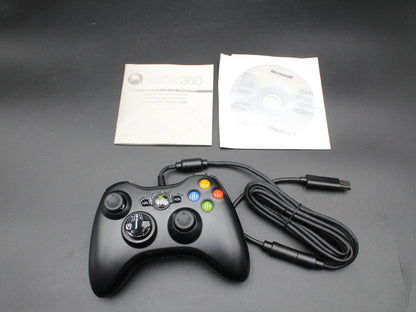 Genuine Black Xbox 360 Wired Controller | Xbox 360 | Controller, Manual and Disc | As New Never Used