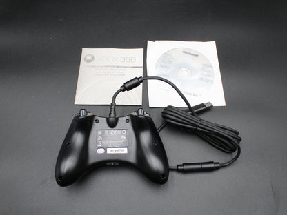 Genuine Black Xbox 360 Wired Controller | Xbox 360 | Controller, Manual and Disc | As New Never Used