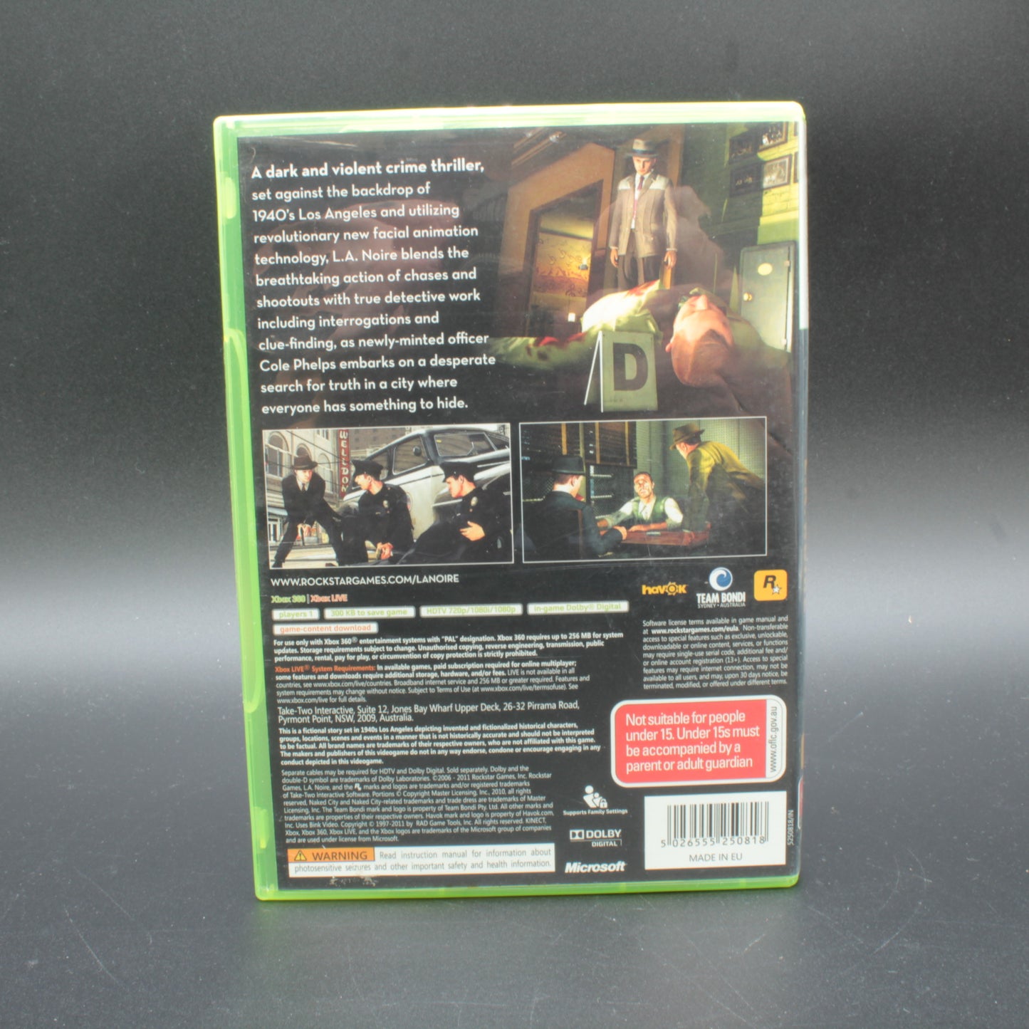 L.A. Noire | Xbox360 | PAL | Complete