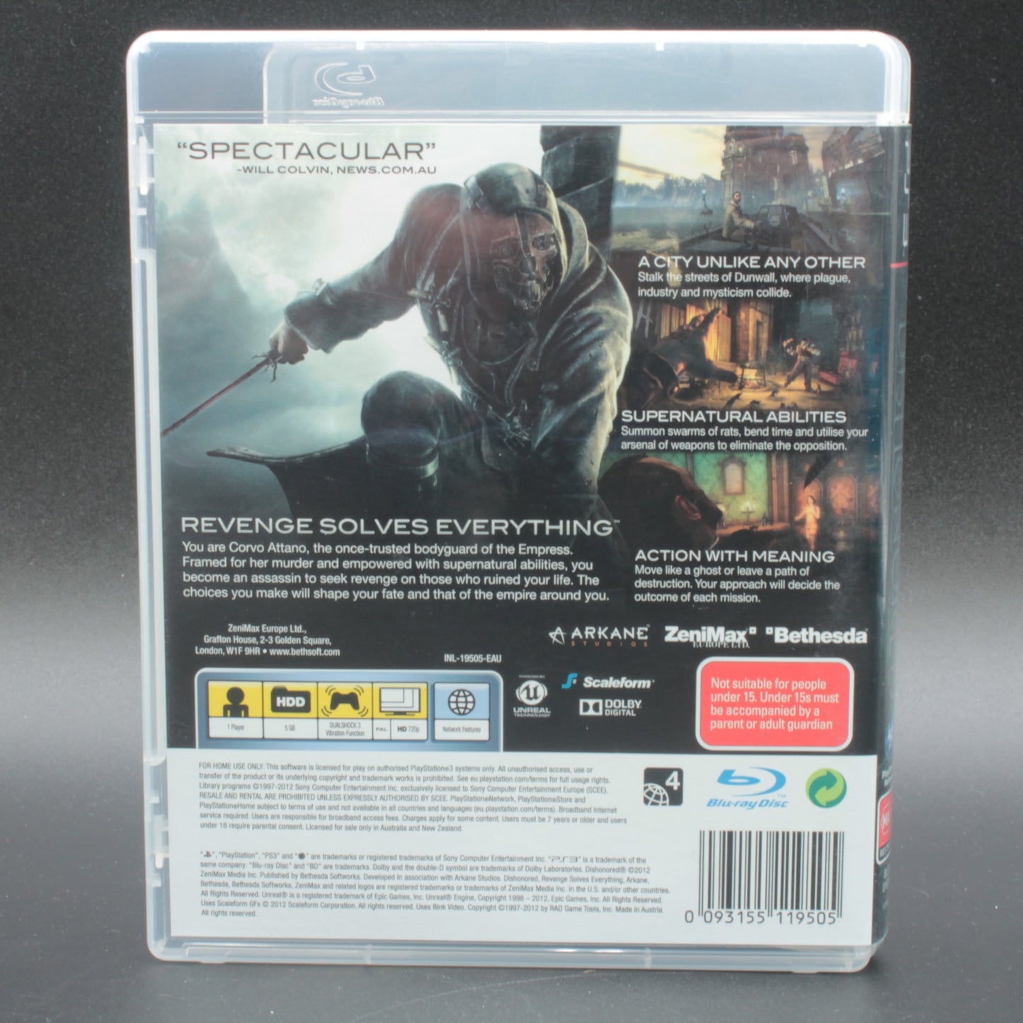 Dishonored  | Playstation 3 | PAL | Complete