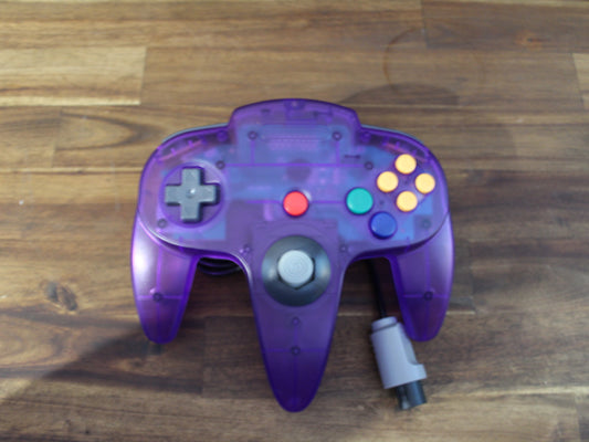 Clear Tech Purple 3rd Party N64 Controller | N64 | NEW