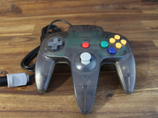 Clear Tech Black 3rd Party N64 Controller | N64 | NEW