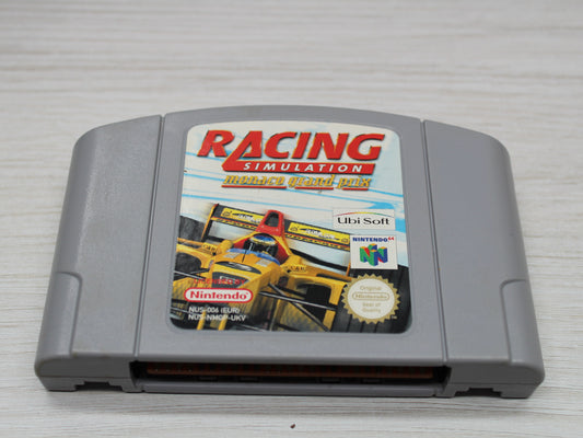 N64 Racing Simulation game cartridge on a light gray background