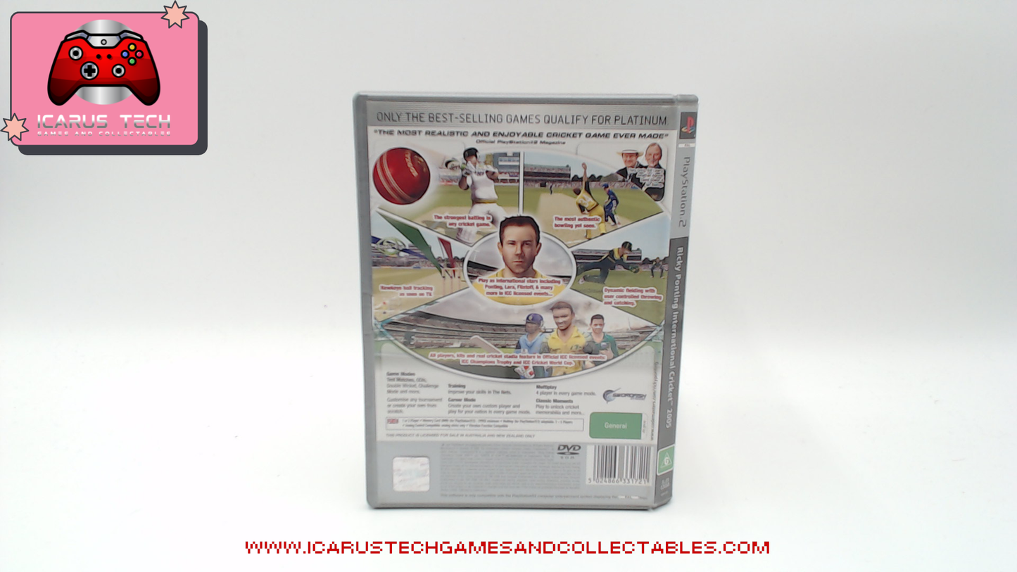 Ricky Ponting International Cricket 2005 [Platinum] | PS2 | PAL | CIB
