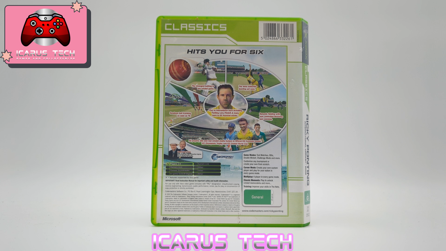 Ricky Ponting International Cricket 2005 [Classics] | XBOX | PAL | CIB