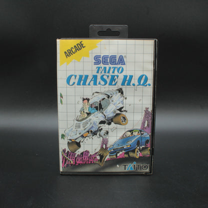 Sega Taito Chase H.O. arcade game cartridge packaging on a dark background rare arcade retro