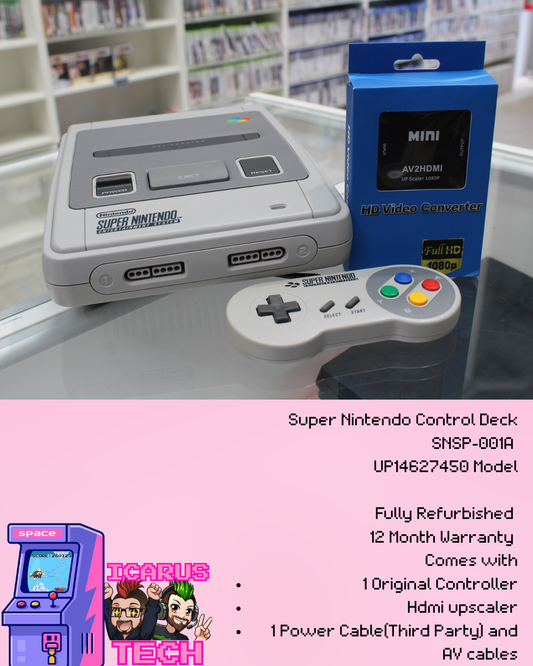 Super Nintendo Control Deck 001A | SNES | PAL | Console, Controller, Cables and HDMI Adaptor