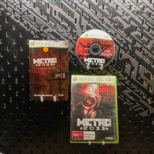 Metro 2033 Xbox 360 - Disk Fair Condition - Manual Included