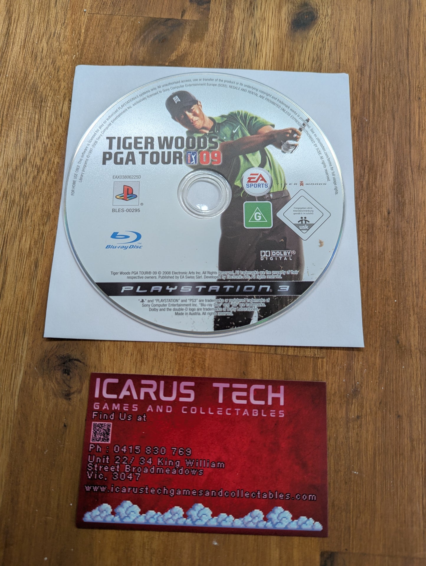 Tiger Woods PGA Tour 09 | PS3 | PAL | Disc Only